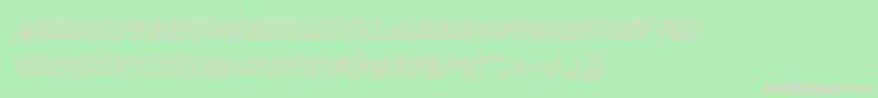 Buddychampion3Dital Font – Pink Fonts on Green Background