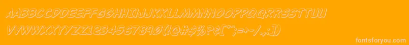 Buddychampion3Dital Font – Pink Fonts on Orange Background