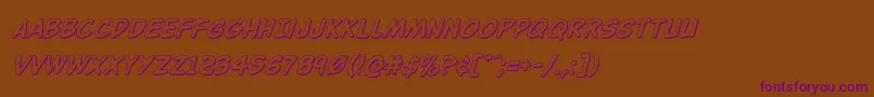 Buddychampion3Dital Font – Purple Fonts on Brown Background