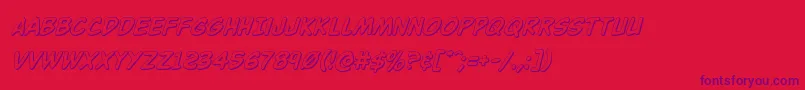 Buddychampion3Dital Font – Purple Fonts on Red Background