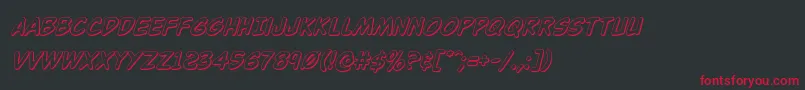 Buddychampion3Dital Font – Red Fonts on Black Background