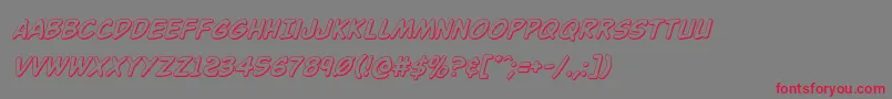 Buddychampion3Dital Font – Red Fonts on Gray Background