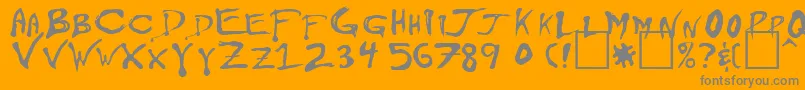 フォントFloyd – オレンジの背景に灰色の文字