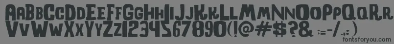ShockcorridorRegular Font – Black Fonts on Gray Background