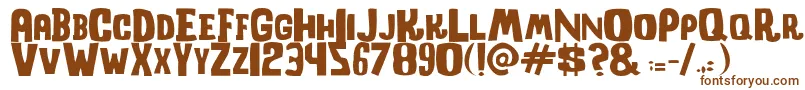 Шрифт ShockcorridorRegular – коричневые шрифты на белом фоне