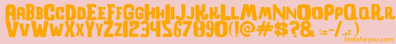 ShockcorridorRegular Font – Orange Fonts on Pink Background