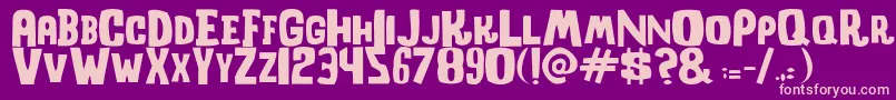 Fonte ShockcorridorRegular – fontes rosa em um fundo violeta