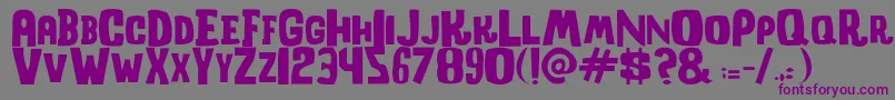 ShockcorridorRegular-Schriftart – Violette Schriften auf grauem Hintergrund