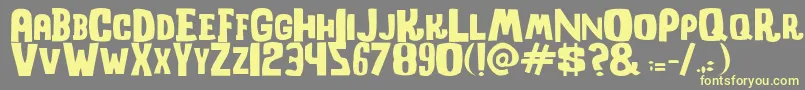 ShockcorridorRegular Font – Yellow Fonts on Gray Background