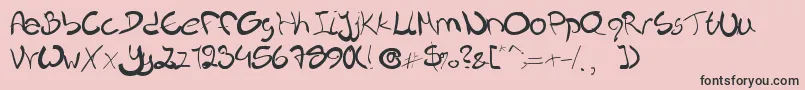 Nieknique Font – Black Fonts on Pink Background