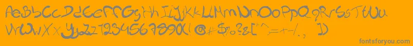 Nieknique Font – Gray Fonts on Orange Background