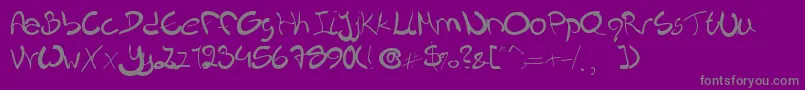 Nieknique Font – Gray Fonts on Purple Background