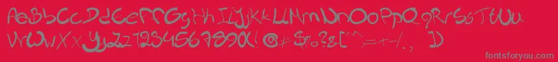 Nieknique Font – Gray Fonts on Red Background