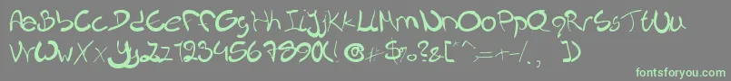 Nieknique Font – Green Fonts on Gray Background