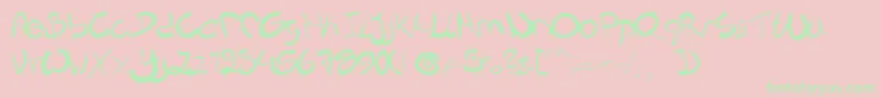 Nieknique Font – Green Fonts on Pink Background