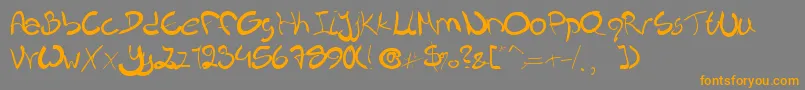 Nieknique Font – Orange Fonts on Gray Background