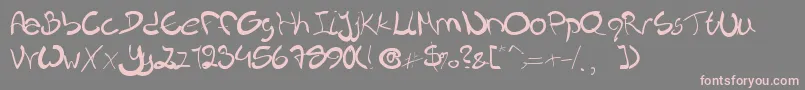 Nieknique Font – Pink Fonts on Gray Background