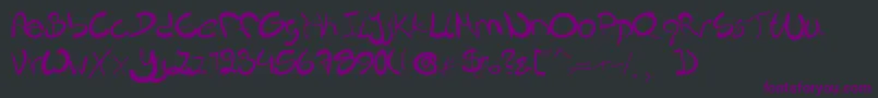 Nieknique Font – Purple Fonts on Black Background