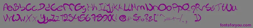 Шрифт Nieknique – фиолетовые шрифты на сером фоне