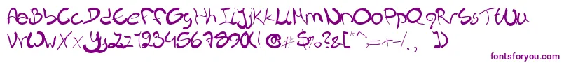 Nieknique Font – Purple Fonts on White Background