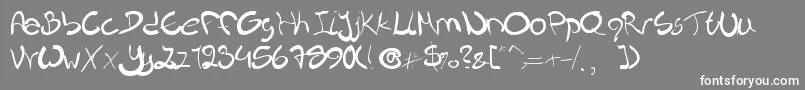 Nieknique Font – White Fonts on Gray Background