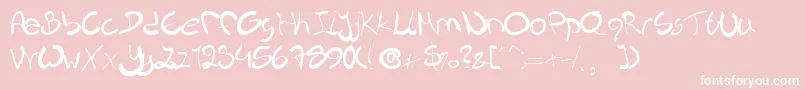 Nieknique Font – White Fonts on Pink Background