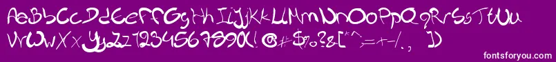 Nieknique Font – White Fonts on Purple Background