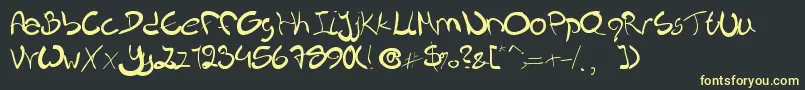 Nieknique Font – Yellow Fonts on Black Background