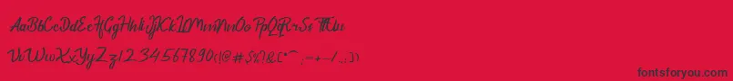 DekadePersonalUse Font – Black Fonts on Red Background