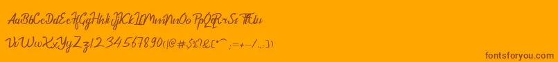 DekadePersonalUse Font – Brown Fonts on Orange Background
