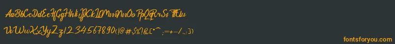 フォントDekadePersonalUse – 黒い背景にオレンジの文字