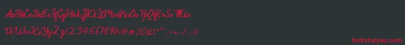 DekadePersonalUse Font – Red Fonts on Black Background
