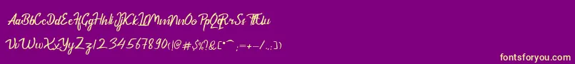 More about DekadePersonalUse Font DekadePersonalUse Font – Yellow Fonts on Purple Background