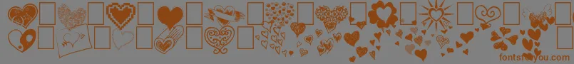 Czcionka Heartz – brązowe czcionki na szarym tle