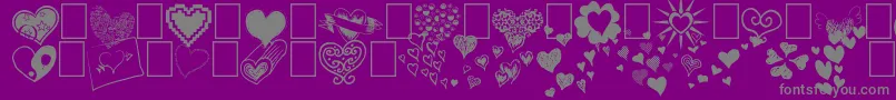 Heartz Font – Gray Fonts on Purple Background