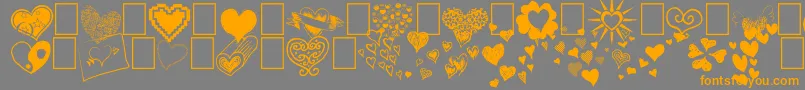 Czcionka Heartz – pomarańczowe czcionki na szarym tle