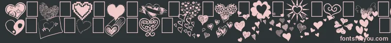Heartz Font – Pink Fonts on Black Background