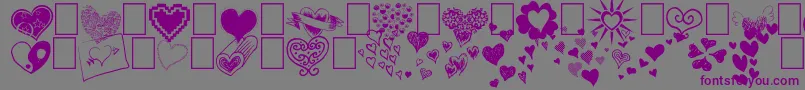 Heartz-Schriftart – Violette Schriften auf grauem Hintergrund