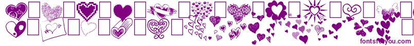 fuente Heartz – Fuentes Moradas Sobre Fondo Blanco
