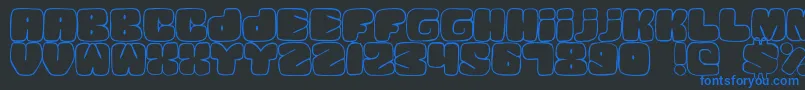 SquandedLight Font – Blue Fonts on Black Background