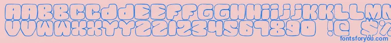 Czcionka SquandedLight – niebieskie czcionki na różowym tle
