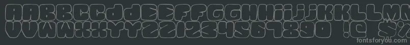 SquandedLight Font – Gray Fonts on Black Background