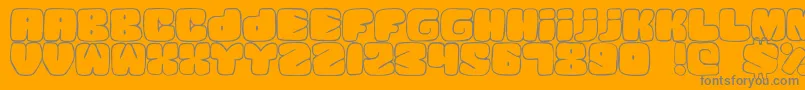 SquandedLight Font – Gray Fonts on Orange Background