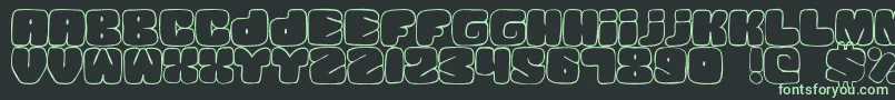 SquandedLight Font – Green Fonts on Black Background