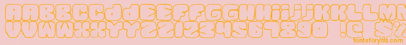 SquandedLight Font – Orange Fonts on Pink Background