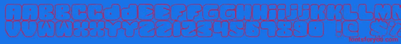 SquandedLight Font – Red Fonts on Blue Background