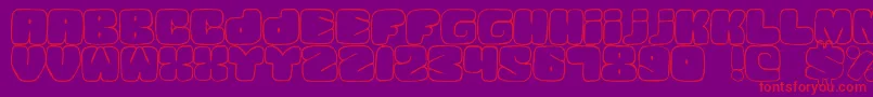 SquandedLight Font – Red Fonts on Purple Background