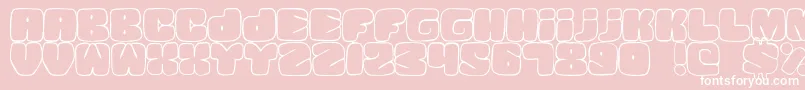 SquandedLight-fontti – valkoiset fontit vaaleanpunaisella taustalla
