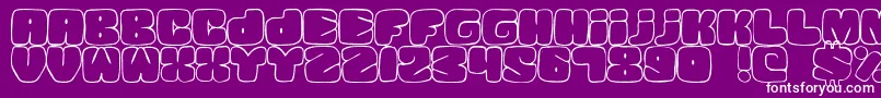 SquandedLight-fontti – valkoiset fontit violetilla taustalla