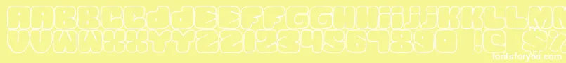 SquandedLight Font – White Fonts on Yellow Background